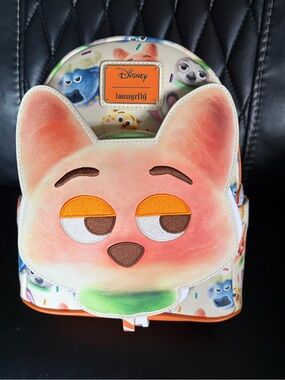 Disney x Loungefly Nick Wilde Fox Mini Backpack - Peach & Orange